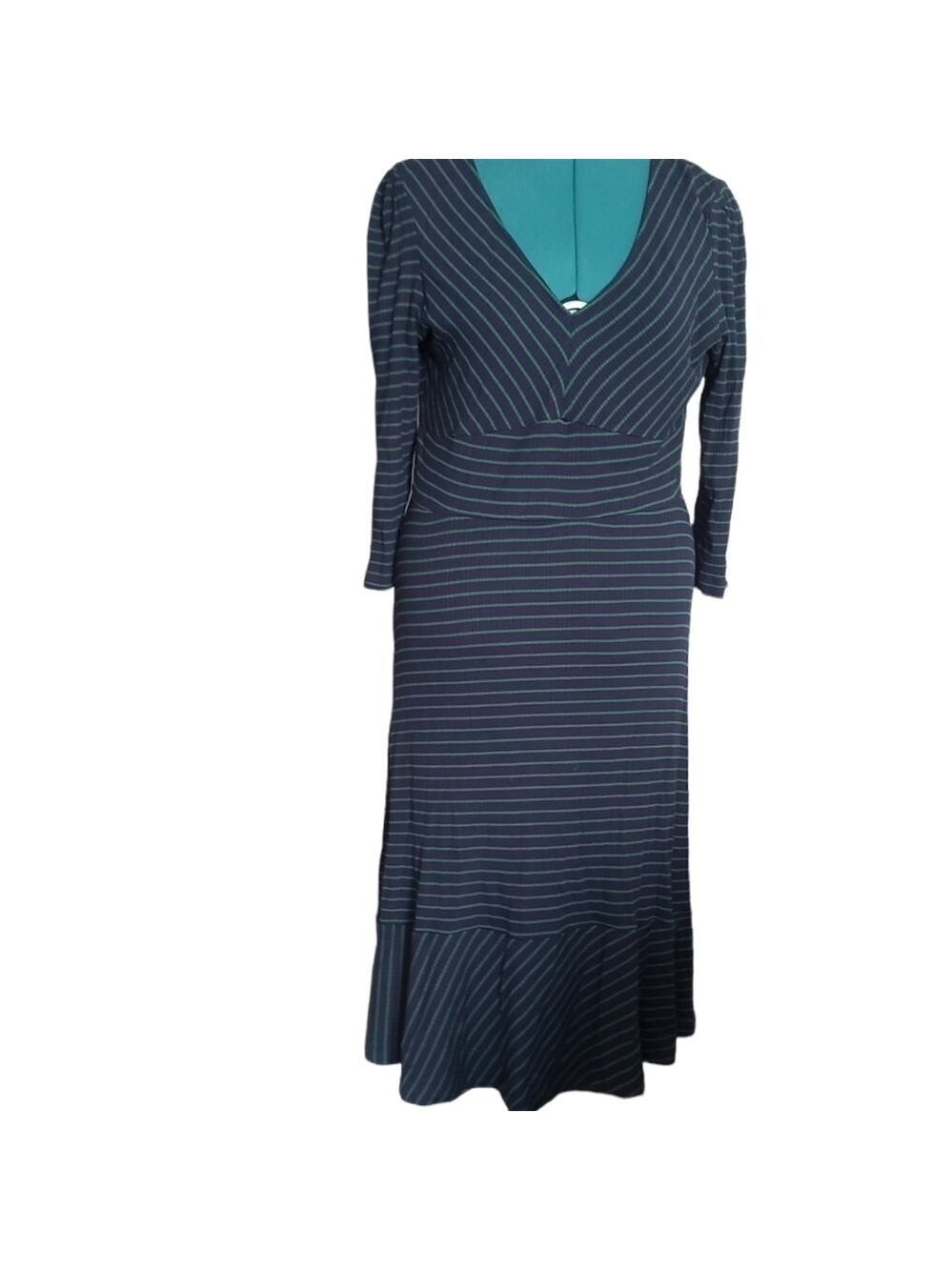 Maeve Green By Anthropologie Striped Midi Size X Large Cocktail Dress